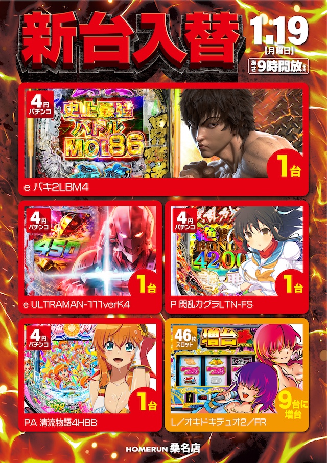 パチンコ/スロット: ホームラン桑名店 画像 19