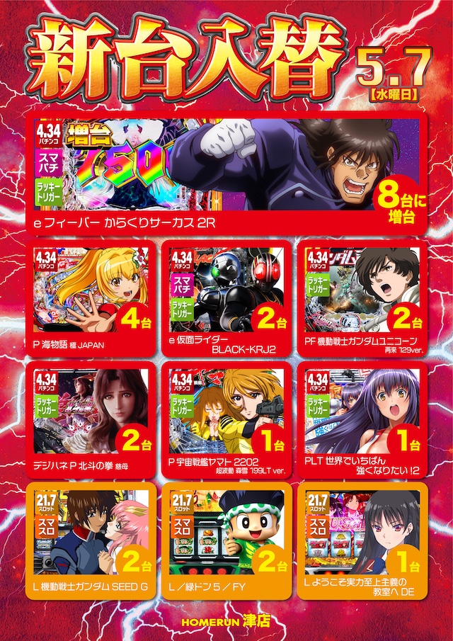 パチンコ/スロット: ホームラン津店 画像 5
